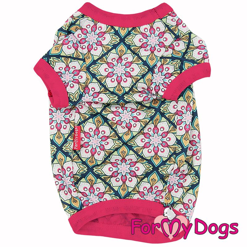 T-shirt Trikå " green-pink" "For My Dogs" UNISEX