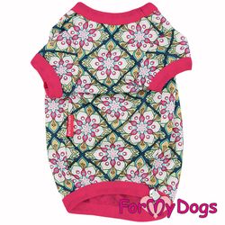 T-shirt Trikå " green-pink" "For My Dogs" UNISEX