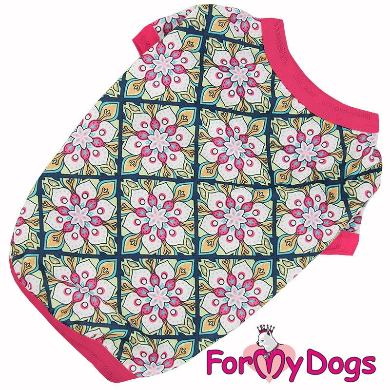 T-shirt Trikå " green-pink" "For My Dogs" UNISEX