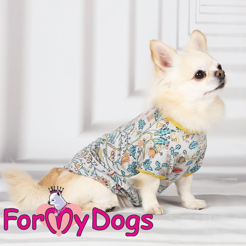 T-shirt Trikå "Grå-Gul "For My Dogs" UNISEX
