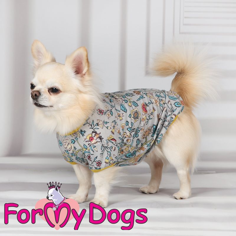 T-shirt Trikå "Grå-Gul "For My Dogs" UNISEX
