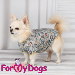 T-shirt Trikå "Grå-Gul "For My Dogs" UNISEX