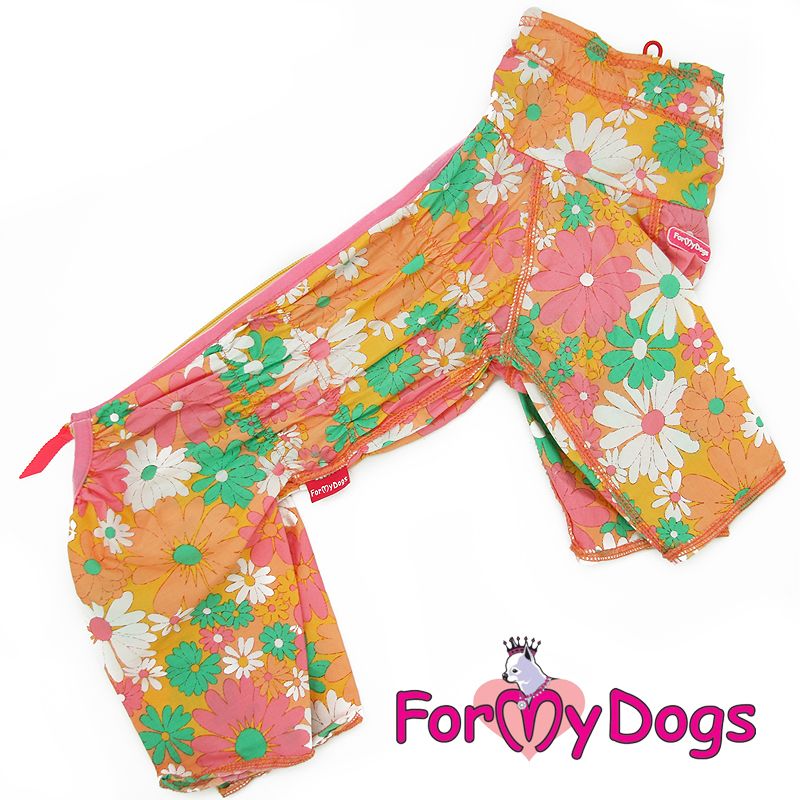 Duster tunn skyddsoverall "Orange Flower" Tik "For My Dogs"