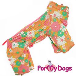 Duster tunn skyddsoverall "Orange Flower" Tik "For My Dogs"
