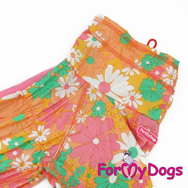 Duster tunn skyddsoverall "Orange Flower" Tik "For My Dogs"