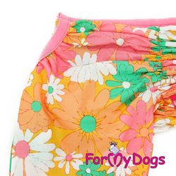 Duster tunn skyddsoverall "Orange Flower" Tik "For My Dogs"