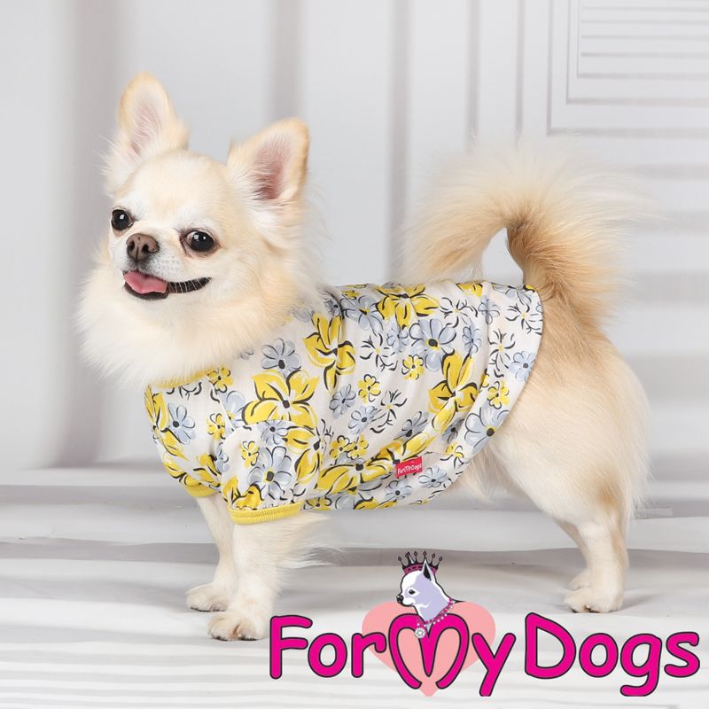 T-shirt Trikå "Yellow Flower"For My Dogs" UNISEX
