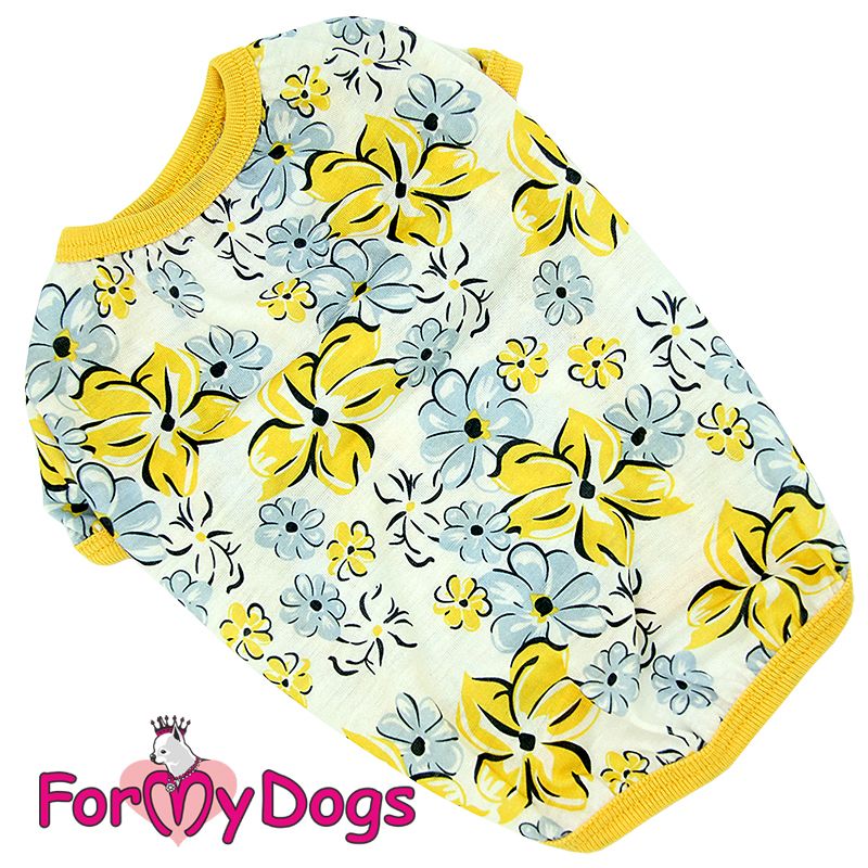 T-shirt Trikå "Yellow Flower"For My Dogs" UNISEX