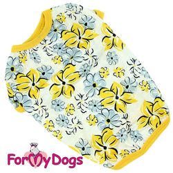 T-shirt Trikå "Yellow Flower"For My Dogs" UNISEX