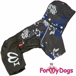 Regnoverall "Flowery" Tik "For My Dogs"