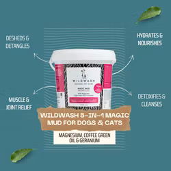 WILDWASH 5-in-1 Magic Mud – Lermask för hund & katt 1 liter