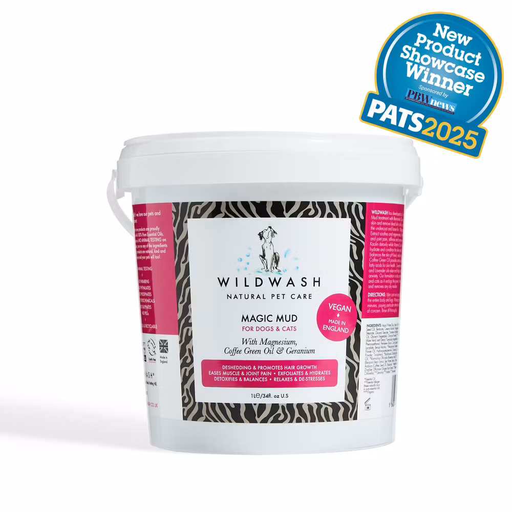 WILDWASH 5-in-1 Magic Mud – Lermask för hund & katt 1 liter