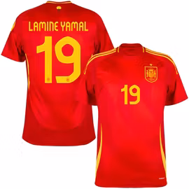 Barn fotbollströja, Lamine Yamal, Spanien, Tröja