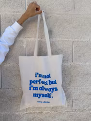 I’m not perfect - Naturfärgad Tygpåse