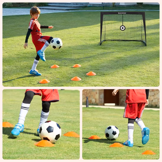 Songmics Fotbollsmål 2-Pack Orange