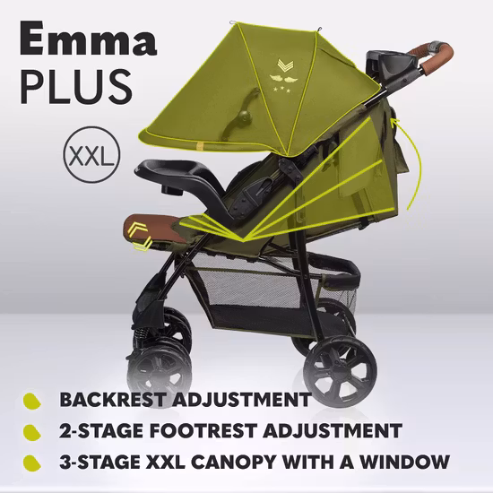 LIONELO Emma Plus Barnvagn Black