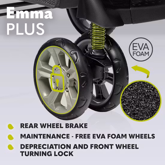 LIONELO Emma Plus Barnvagn Black