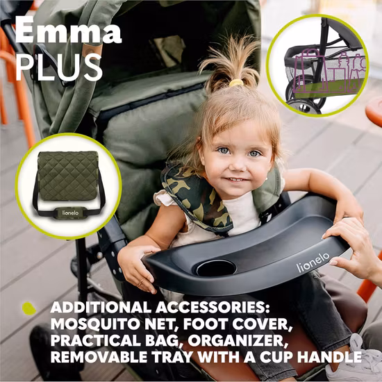 LIONELO Emma Plus Barnvagn Black