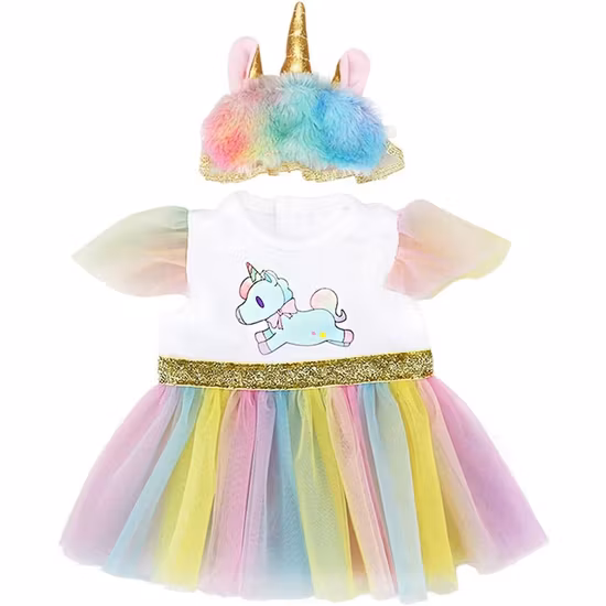 Zwoos Enhörning Dockkläder Med Pannband