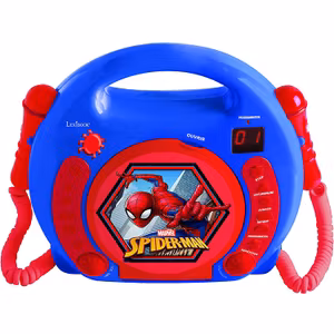 Spiderman CD-spelare med 2 mikrofoner