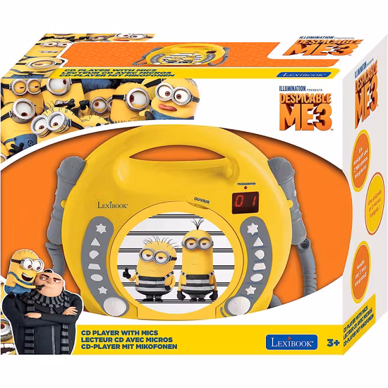 Minions CD-spelare med 2 mikrofoner