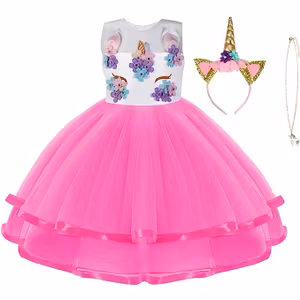 Barnklänning Med Tillbehör Enhörning