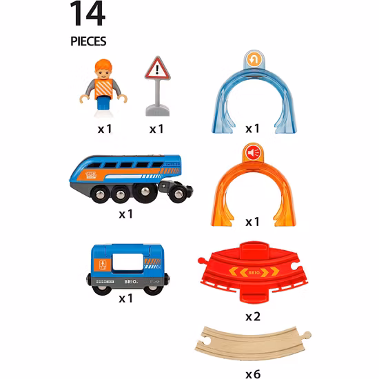 BRIO 33974 Action Tunnel Circle Set (Smart Tech Sound)
