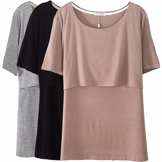 Kortärmad Amningstopp 3pack