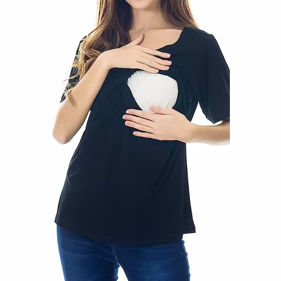 Kortärmad Amningstopp 3pack Blå/Grön