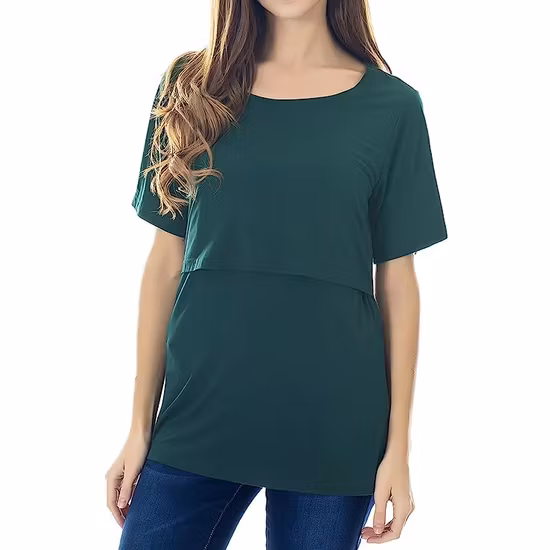 Kortärmad Amningstopp 3pack Blå/Grön