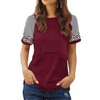 Amnings T-shirt Vinrött