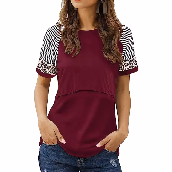 Amnings T-shirt Vinrött