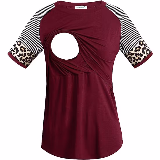 Amnings T-shirt Vinrött