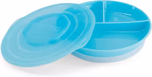 Twistshake Babytallrik med Lufttätt Lock, Blå