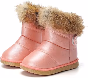 Kvbaby Fodrade Vinterstövlar, Rosa