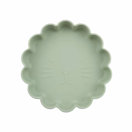 BabyBloom Barntallrik Med Volangkant Grön