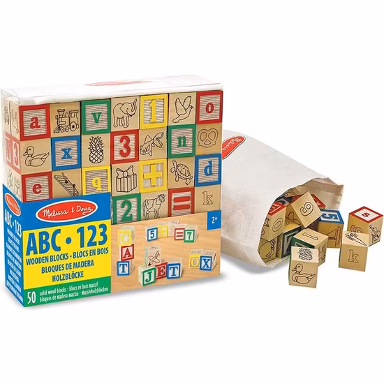 Melissa & Doug ABC/123 Byggklossar