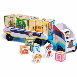 Melissa & Doug Paw Patrol Lastbil med ABC träklossar