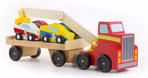 Melissa & Doug Lastbil med Bilar i Trä
