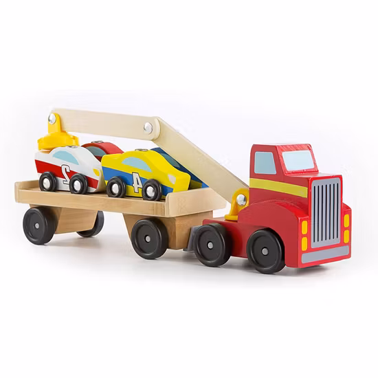 Melissa & Doug Lastbil med Bilar i Trä