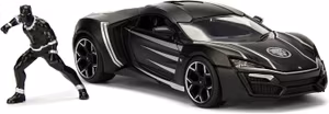 Marvel Avengers Black Panther Modellbil Lykan Hypersport 1:24 med Figur