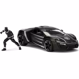 Marvel Avengers Black Panther Modellbil Lykan Hypersport 1:24 med Figur