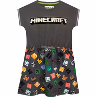 Minecraft Klänning Grå