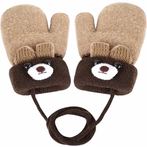 Easey Ullstickade Babyvantar Brun