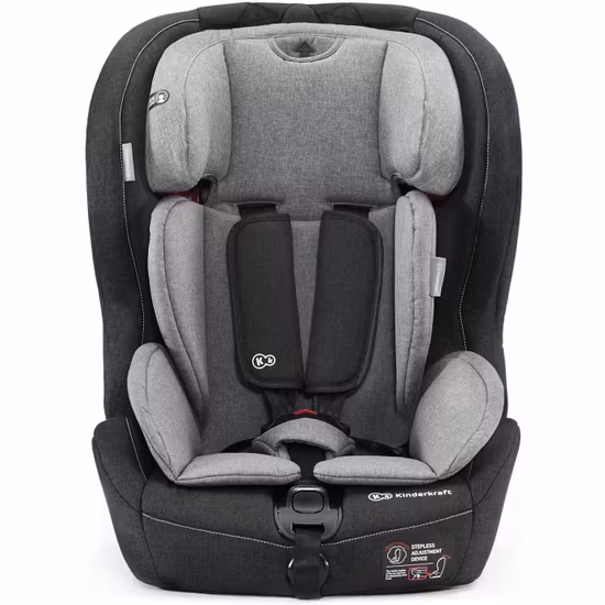 Kinderkraft Safety Fix Bilbarnstol, Grå