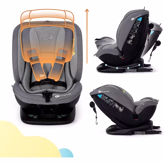 Kinderkraft Xpedition Svängbar 360°, Svart