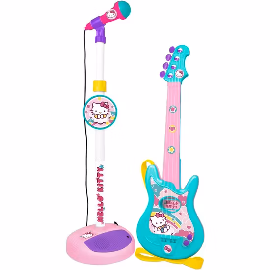 Hello Kitty Gitarr Med Stativ