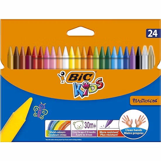 BIC Kritor Blandade Färger 24-Pack