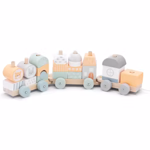 Navaris Dragleksak Tåg Med Byggklossar Orange