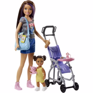 Barbie Skipper Babysitter Stroller med Barnvagn
